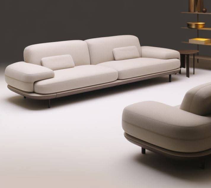 Organic Rounded Minimalist Sofa & Lounge Set